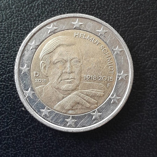 Commemorative 2 Euro coin with factory defect, Germany 2018