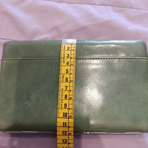 Leather wallet green like new