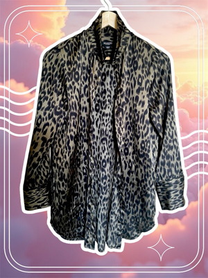 Soaked In Luxury long shirt leopard oil color like new