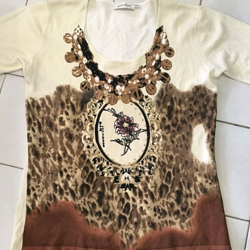 Paola Dotti blouse 100% viscose like new, size M-L with rhinestones