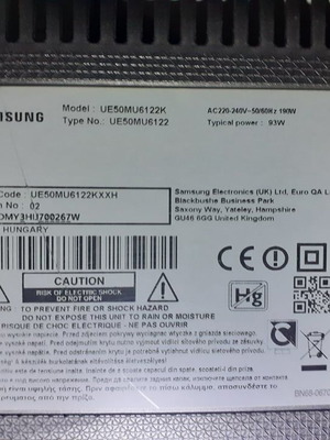 SAMSUNG 50» Έξυπνη τηλεόραση 4K UE50MU6122K