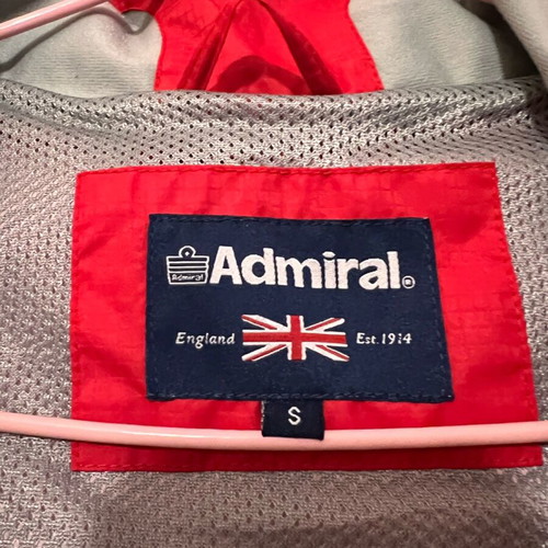 Admiral Men's Jacket Red With Grey Details Like New Size S