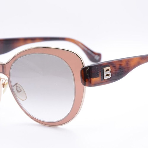 Balenciaga BA 2 72F Oversize Sunglasses Burgundy Gray Gradient New