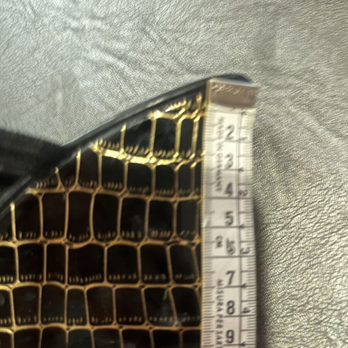 Platform sandals Black & Gold size 39 like new, synthetic suede
