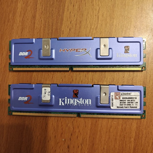 Kingston HyperX 2GB DDR2 800MHz RAM kit used