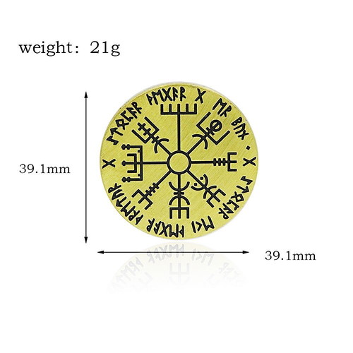 Viking Rune Compass Coin new, collector's souvenir