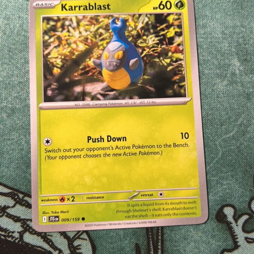 Karrablast Pokemon card used