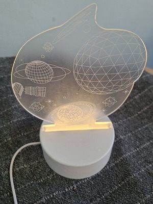 Room lamp with cable, 20 cm