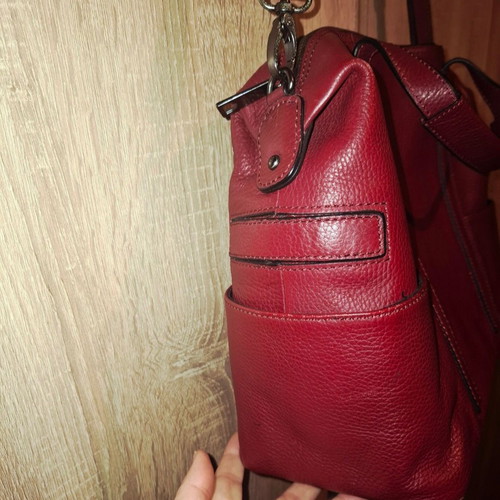 Zara leather bag like new, wine red color