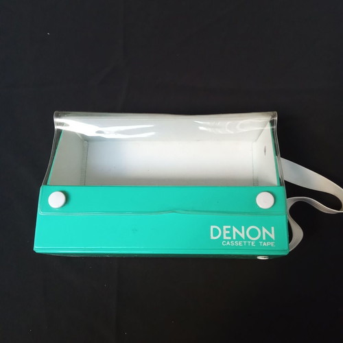 Denon XT - 55 S cassette case used, holds 10 tapes, 1980s