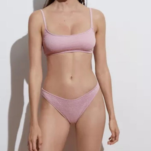 Oysho Crinkle Bikini Set Lilac new with tags, Top M Bottom L