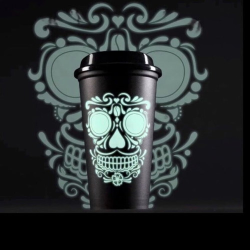Starbucks Dia De Los Muertos επαναχρησιμοποιούμενο ποτήρι με φωσφορίζον κρανίο, Limited Edition καινούργιο