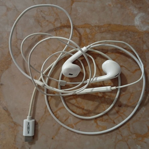 Wired earbuds used