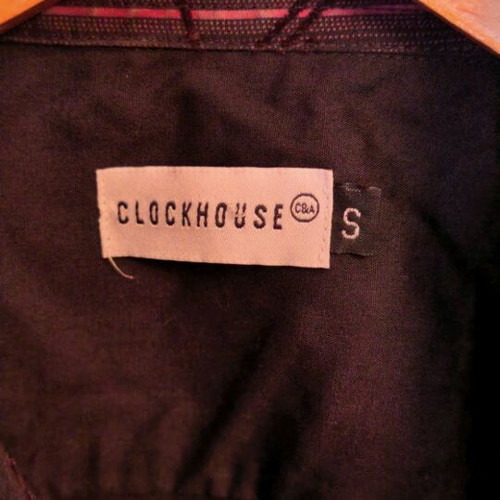 Clockhouse C&A shirt with colorful abstract pattern, size S, like new