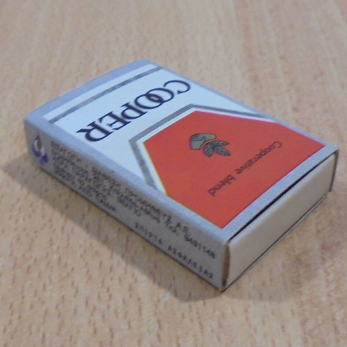 Cooper cigarettes old matchbox unused