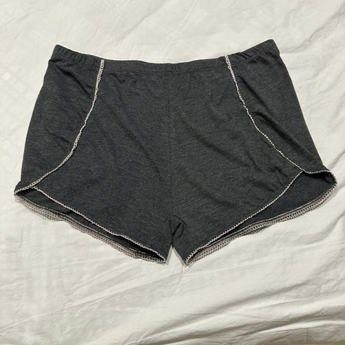 Women's dark grey melange loungewear shorts