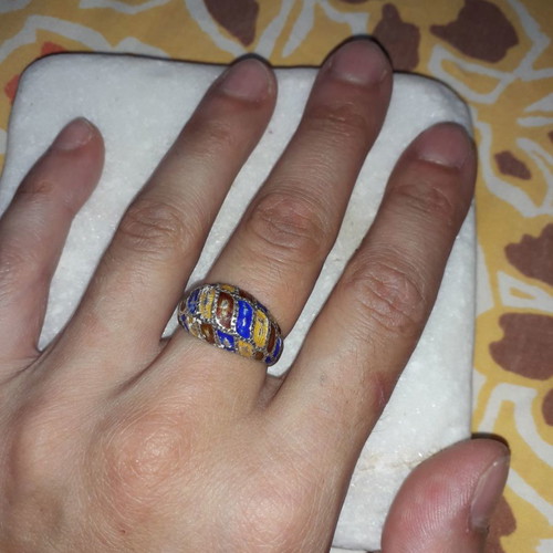 Silver ring used vintage with hallmark