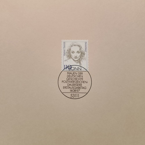 German stamp 1997 with Bonn first day cover
