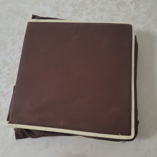 Brown hanging storage organizer with 5 shelves 28x28x90cm