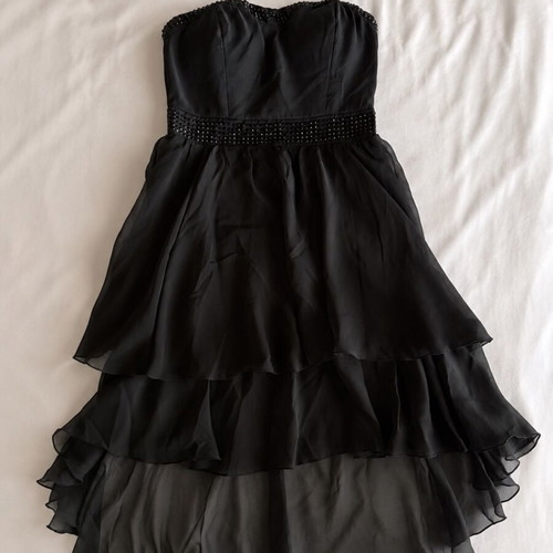 Vintage black strapless dress small like new