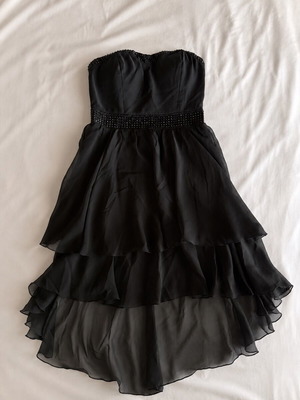 Vintage black strapless dress small like new