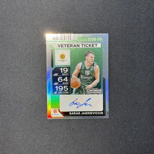 Saras Jasikevicius Panini Contenders EuroLeague 2025-26 Veteran Ticket Premium card like new with autograph
