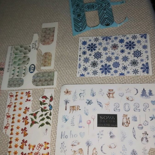 Nail tattoo stickers new, set of 5 pieces
