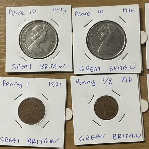 British coins vintage collection, lot of 11, like new