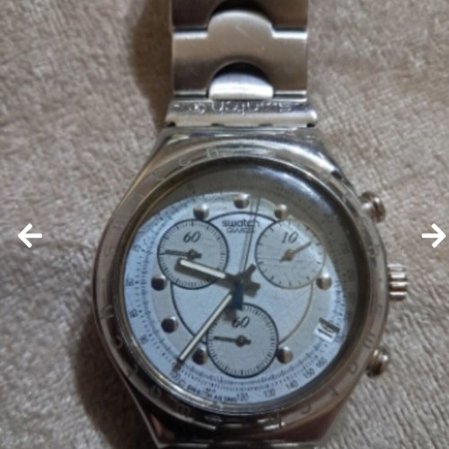Swatch Irony men's wristwatch, white quartz
