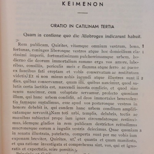 Cicero Speeches used, OESB 1946 edition