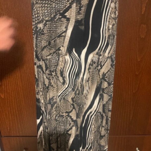 Long dress with snake skin pattern tied at neck Mara's Collection like new