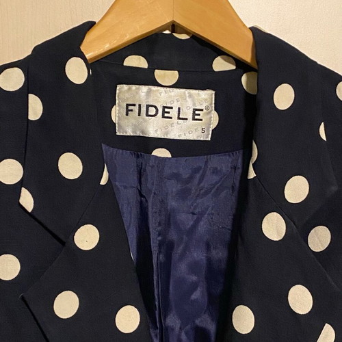 Fidele Blue Polka Dot Jacket Like New, Size L