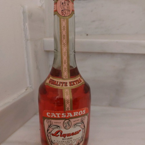 Liquer rose Catsaros vintage sealed