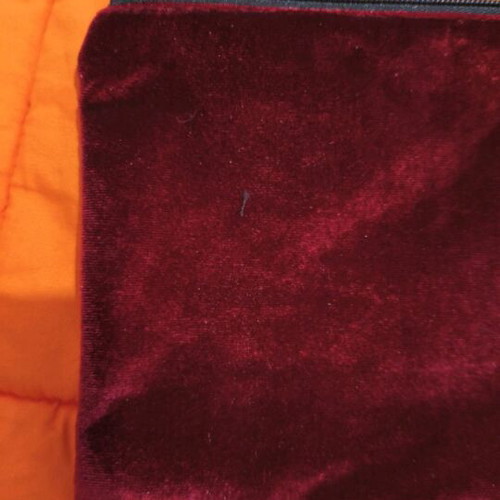 Handmade velvet toiletry bag new with zipper