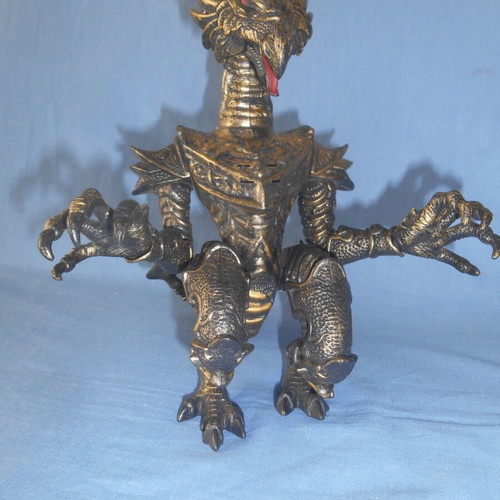 Plastic dragon used, height 24 cm