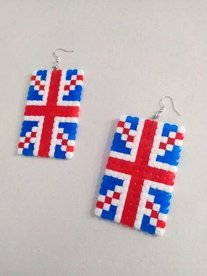Handmade earrings ''United Kingdom'' made to order