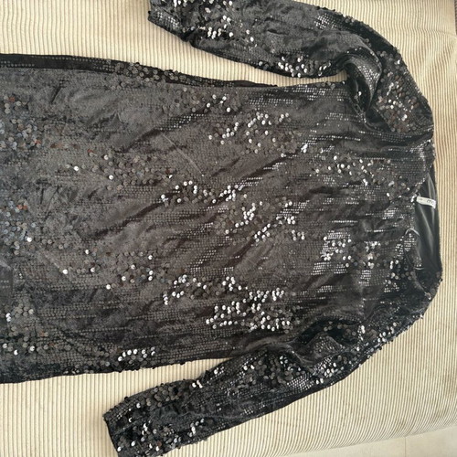Mini dress with sequins Moodo new, black, size S