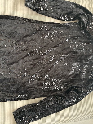 Mini dress with sequins Moodo new, black, size S