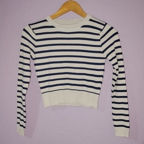Acne Studios striped top like new, blue and white rib fabric