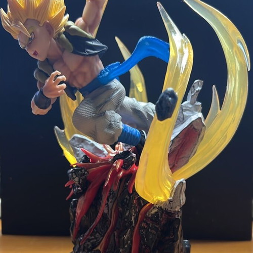 Dragonball figure in battle scene with effects new