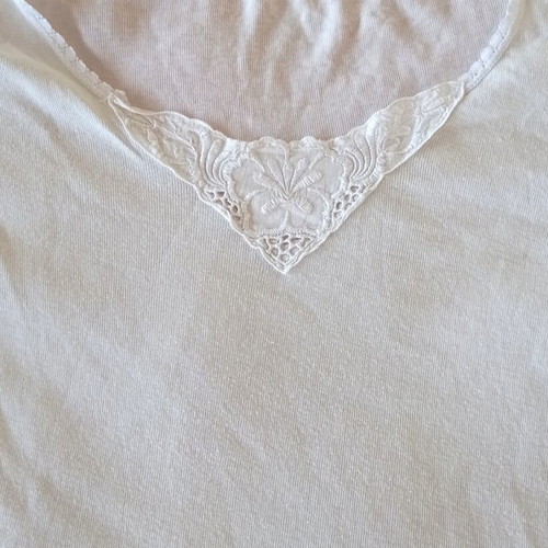 Pack of three women's medium tops used, cotton and lace