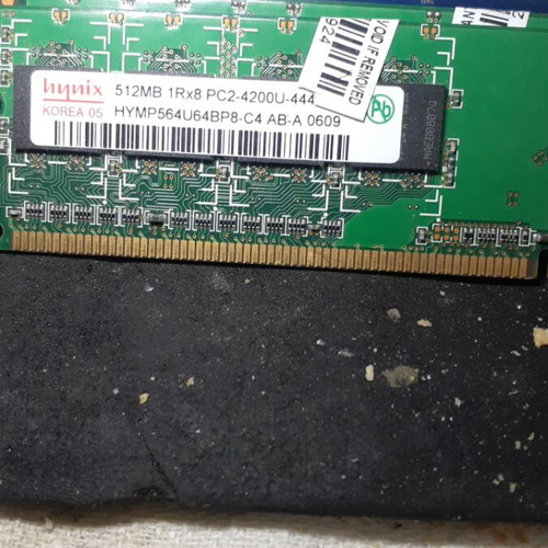 PC2 512 MB memory cards used, set of 3