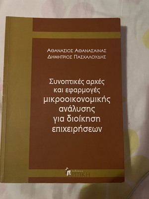 Summary Principles and Applications of Microeconomic Analysis for Business Management used