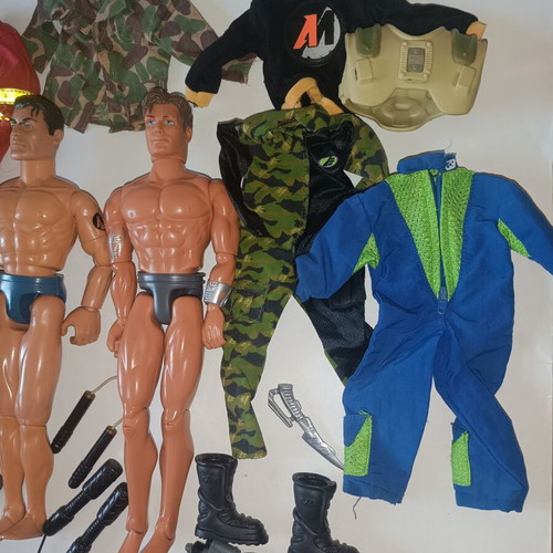Action Man & Max Steel set, figures, clothes & accessories 1998
