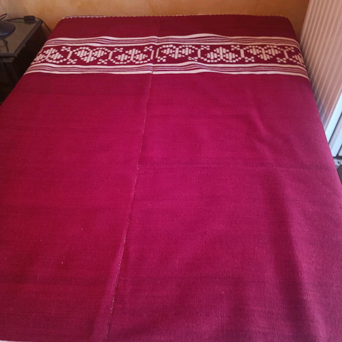 Handmade woven loom blanket used 150x210