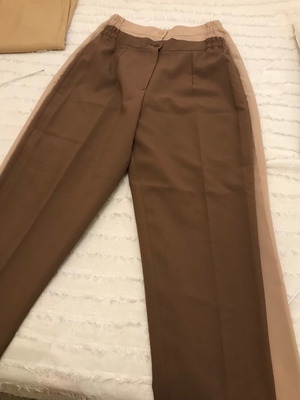Fabric pants size 36, pack of 2, beige and brown