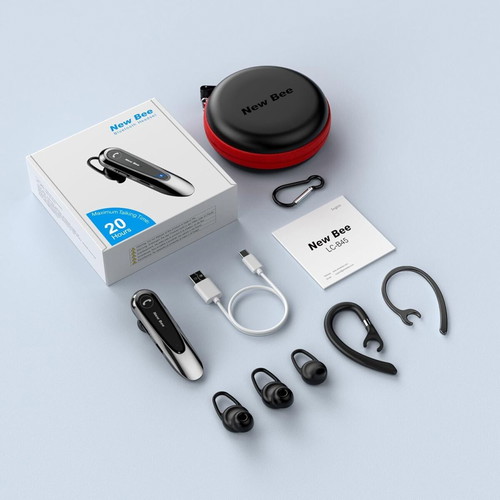 New Bee Bluetooth Handsfree Headset V5.0 with Dual Microphone, New