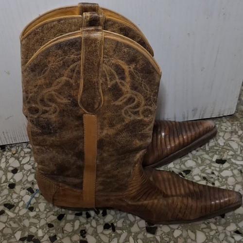 Marlboro Classics vintage boots refurbished, beige, size 40
