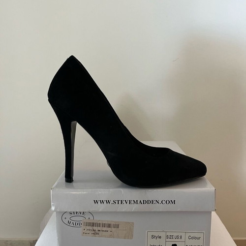 Steve Madden Intrude black suede pumps new, 12 cm heel