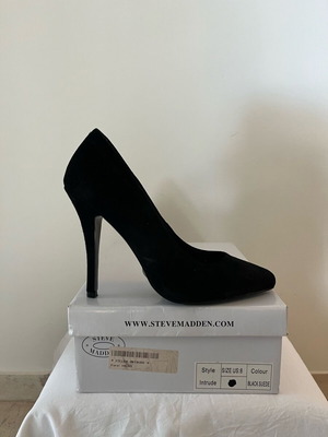 Steve Madden Intrude black suede pumps new, 12 cm heel